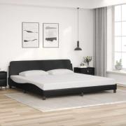 vidaXL Bed Frame "Dover" Black 200x200 cm Faux Leather