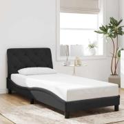 vidaXL Bed Frame without Mattress Black 80x200 cm Velvet