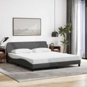 vidaXL Bed Frame "Dover" Dark Grey 160x200 cm Fabric