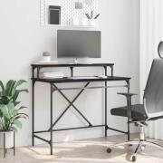 vidaXL Skrivbord Svart Ek 100 x 50 x 90 cm Konstruerat trä