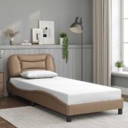 vidaXL Bed Frame without Mattress "Hvar" Cappuccino 90x190 cm Faux Lea...