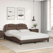 vidaXL Bed Frame "Viana" without Mattress Brown 160x200 cm Faux Leathe...