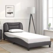 vidaXL Bed Frame without Mattress "Hvar" Grey 90x200 cm Faux Leather