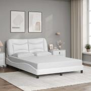 vidaXL Bed Frame without Mattress "Hvar" White 120x200 cm Faux Leather