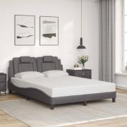 vidaXL Bed Frame "Viana" without Mattress Grey 140x190 cm Faux Leather