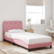 vidaXL Bed Frame without Mattress Pink 80x200 cm Velvet