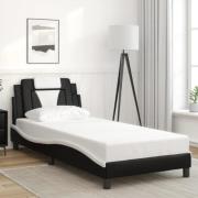 vidaXL Bed Frame "Viana" without Mattress Black and White 90x190 cm Fa...