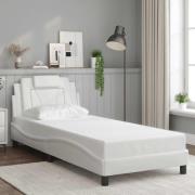 vidaXL Bed Frame "Viana" without Mattress White 90x190 cm Faux Leather