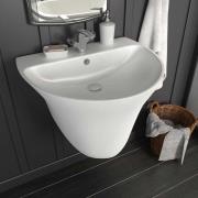 vidaXL Handfat Vit 56 x 48 x 42 cm Glaserad keramik