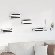 vidaXL Osynlig svävande hylla med hylla 4 pcs Svart 6 x 11 x 6,5 cm