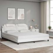 vidaXL Bed Frame "Viana" without Mattress White 180x200 cm Faux Leathe...