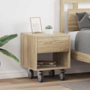 vidaXL Sängbord 2 pcs Sonoma-ek 40,5 x 40 x 48 cm Konstruerat trä