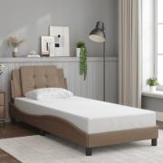 vidaXL Bed Frame without Mattress "Zadar" Cappuccino 90x200 cm Faux Le...