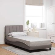vidaXL Bed Frame without Mattress "Hanko" Taupe 90x190 cm Fabric
