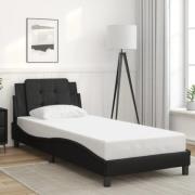 vidaXL Bed Frame without Mattress "Zadar" "Zadar" Black 80x200 cm Faux...
