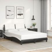 vidaXL Bed Frame without Mattress "Zadar" Black and White 120x200 cm F...