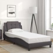 vidaXL Bed Frame without Mattress "Zadar" Grey 80x200 cm Faux Leather
