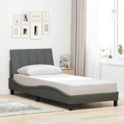 vidaXL Bed Frame without Mattress "Hanko" Dark Grey 90x200 cm Fabric