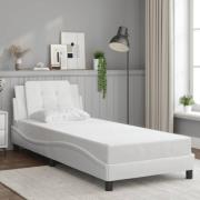 vidaXL Bed Frame without Mattress "Zadar" White 90x190 cm Faux Leather