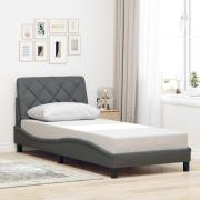 vidaXL Bed Frame without Mattress Dark Grey 90x200 cm Fabric