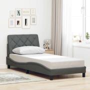 vidaXL Bed Frame without Mattress Dark Grey 90x190 cm Fabric