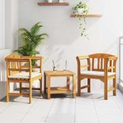 vidaXL bänk med kudde Naturlig Olja Ytbehandling 68,5 x 46 x 82,5 cm