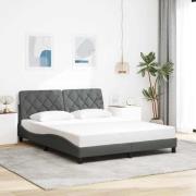 vidaXL Bed Frame without Mattress Dark Grey 160x200 cm Fabric