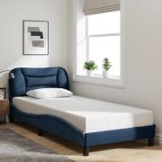 vidaXL Bed Frame without Mattress "Hvar" Blue 80x200 cm Fabric