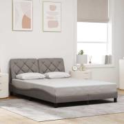 vidaXL Bed Frame without Mattress Taupe 120x200 cm Fabric