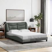 vidaXL Bed Frame without Mattress "Hvar" Dark Grey 120x200 cm Fabric