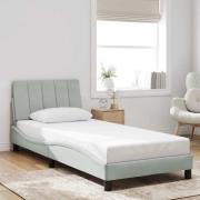 vidaXL Bed Frame without Mattress "Hanko" Light Grey 90x190 cm Velvet