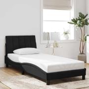 vidaXL Bed Frame without Mattress "Hanko" Black 80x200 cm Velvet
