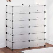 vidaXL Skoförvaring med 12 fack vit