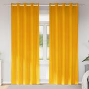 vidaXL Mörkläggningsgardiner 2 pcs Senapsgul 140 x 225 cm Sammet