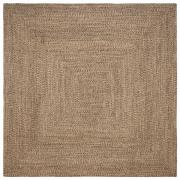 vidaXL Områdesmattor Fyrkantig Naturlig och svart 200 x 200 cm Jute