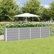 vidaXL Planteringskärl Ljusgrå 160 x 40 x 75 cm Stål