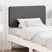vidaXL Klädd sänggavel Vit och ljusgrå 90 cm Massiv furu