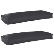 vidaXL Pallkuddset 2 pcs Svart 100 x 40 x 8 cm Oxford Tyg