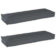 vidaXL Pallkuddset 2 pcs Antracit 120 x 40 x 8 cm Oxford Tyg