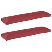 vidaXL Pallkuddset 2 pcs Vinröd 150 x 40 x 8 cm Oxford Tyg