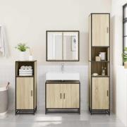 vidaXL Badrumsskåp Sonoma Ek 65x33x60 cm Konstruerat trä