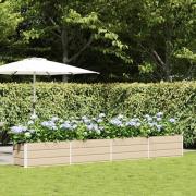 vidaXL Planteringskärl Elfenben 480 x 50 x 45 cm Galvaniserat Stål