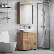 vidaXL Badrumsmöbelset TULUM 2 pcs Artisan Ek 60 x 34 x 63 cm