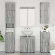 vidaXL Badrumsmöbelset TULUM 5 pcs Grå Sonoma 60 x 34 x 63 cm
