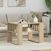 vidaXL Kaffeebord Sonoma-ek 66 x 49,5 x 45 cm Konstruerat trä