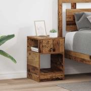 vidaXL Sidobord 2 pcs Gammalt trä 30,5 x 30 x 45 cm Konstruerat trä