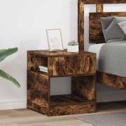 vidaXL Sidobord 2 pcs Rökt ek 40,5 x 40 x 45 cm Konstruerat trä