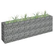 vidaXL Planteringsgabion upphöjd galvaniserat stål 180x30x60 cm