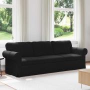 vidaXL Soffa Svart 245 x 82 x 80 cm tyg