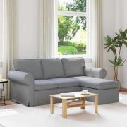 vidaXL Soffa Ljusgrå 215 x 138 x 80 cm tyg